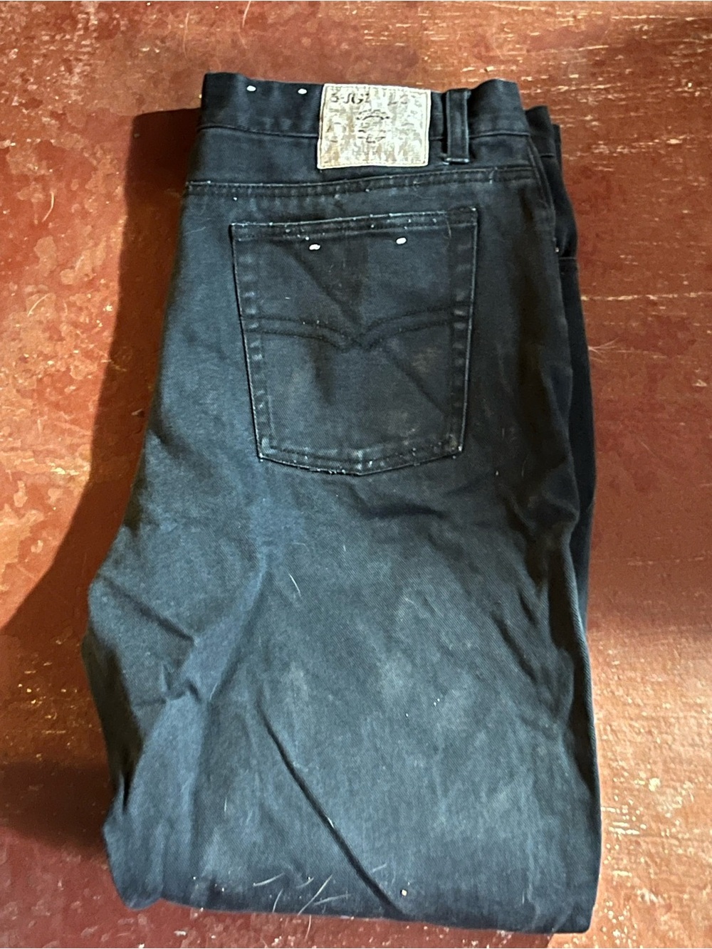 Vintage Men’s Gold Crest Bugle Boys Black Jeans 36” x 30”